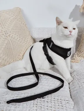 1pc Breathable Cat Harness & 1pc Cat Leash