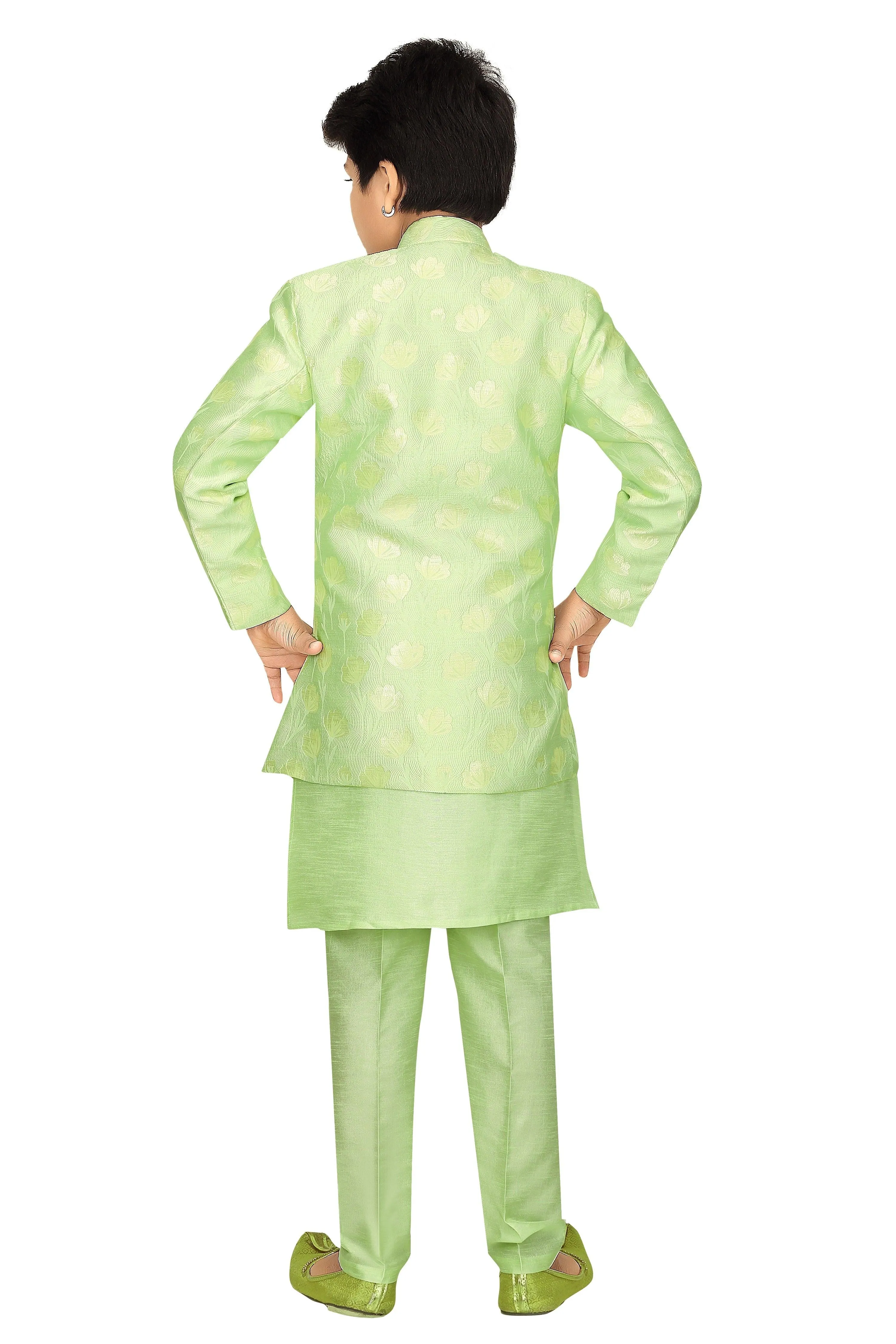 Ahhaaaa Ethnic Wear Sherwani Kurta and Pyjama Set For Boys