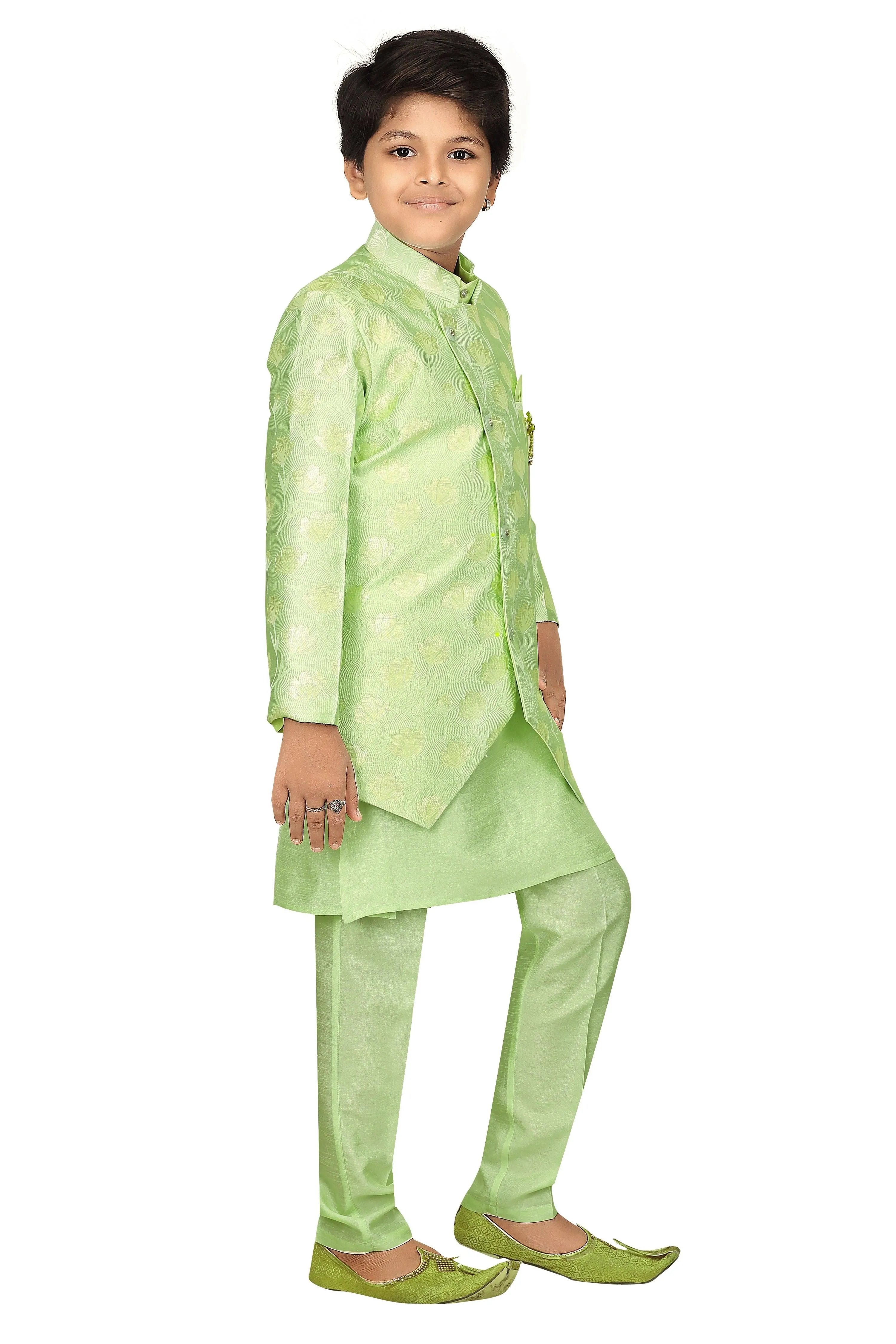 Ahhaaaa Ethnic Wear Sherwani Kurta and Pyjama Set For Boys