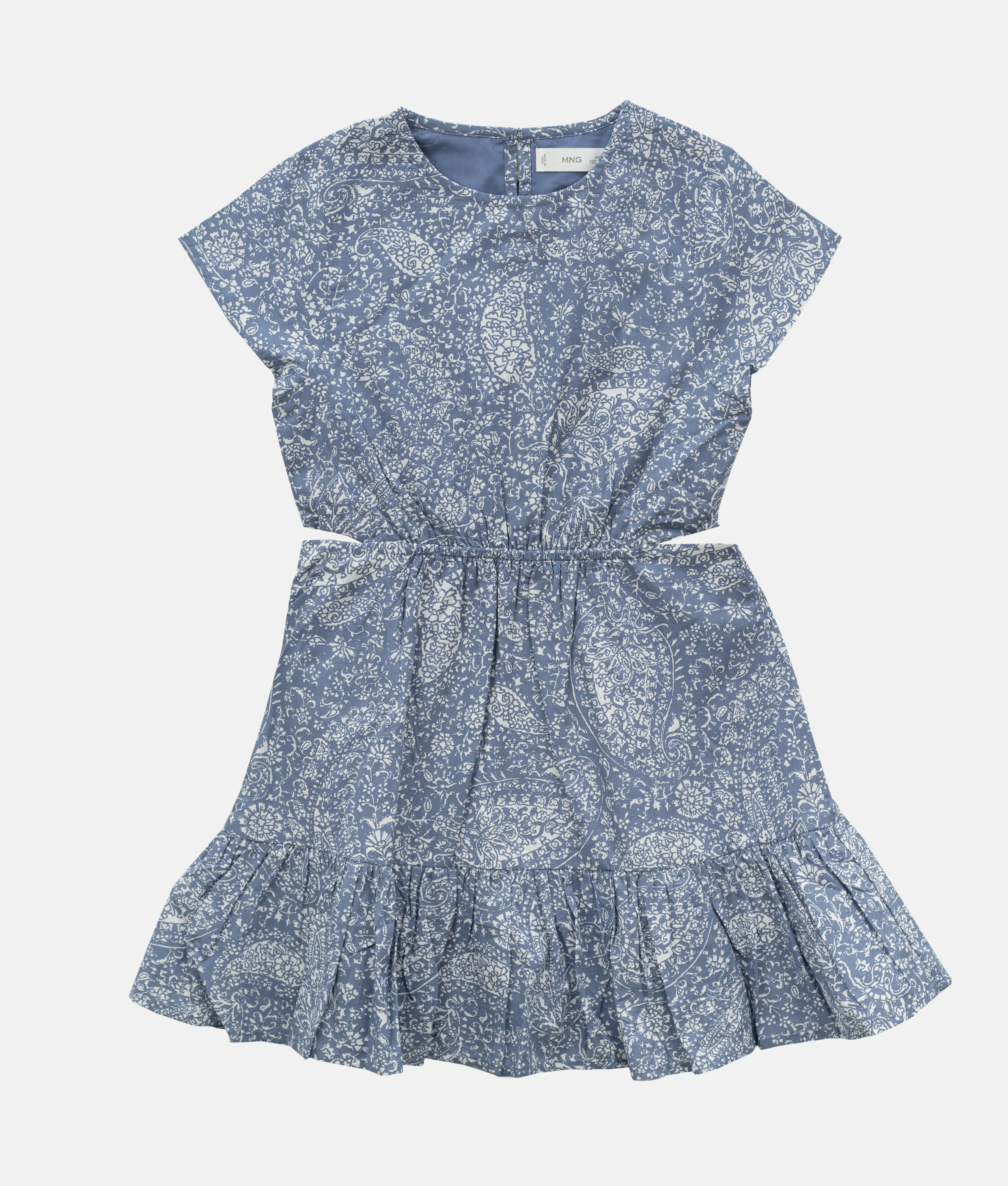 Air Force Blue Print Casual Girls Dress