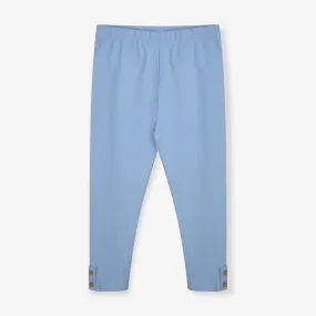 Ankle Buttons Flourish Sky Blue Summer Trouser 10330