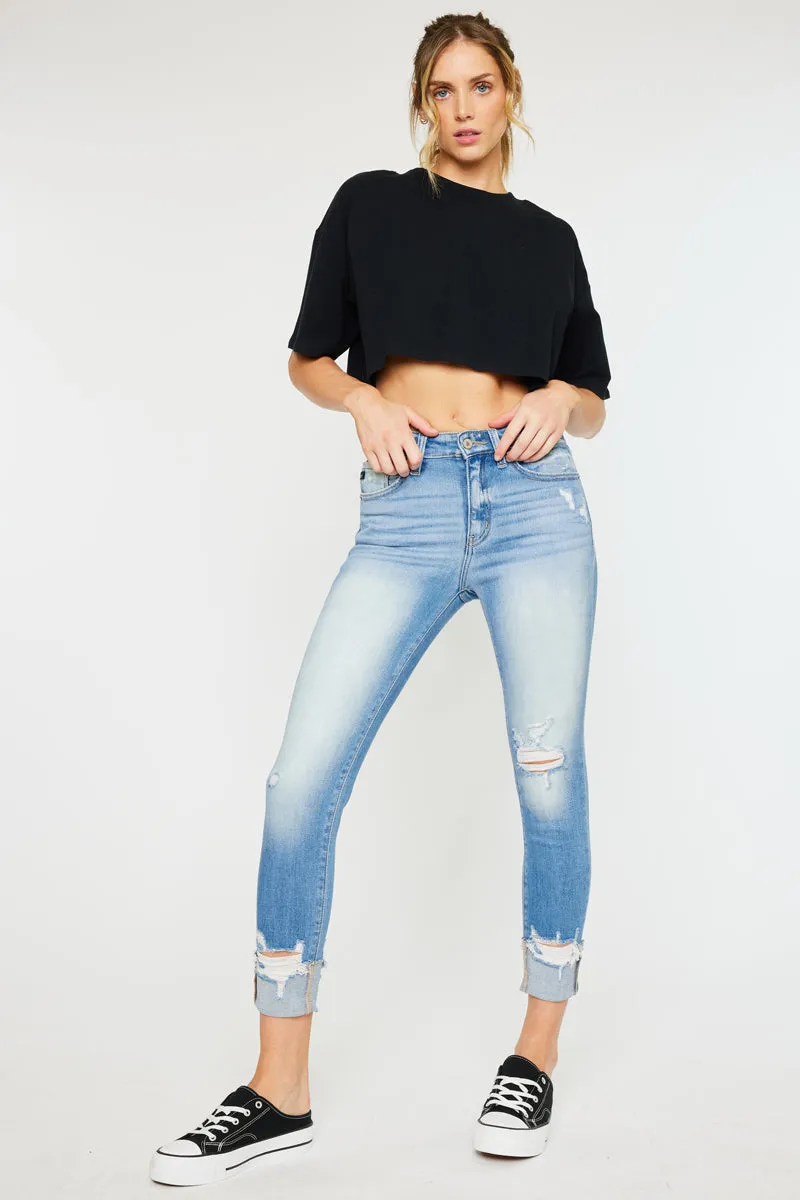 April High Rise Ankle Skinny Jeans