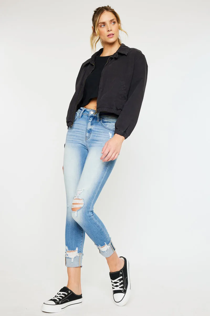 April High Rise Ankle Skinny Jeans