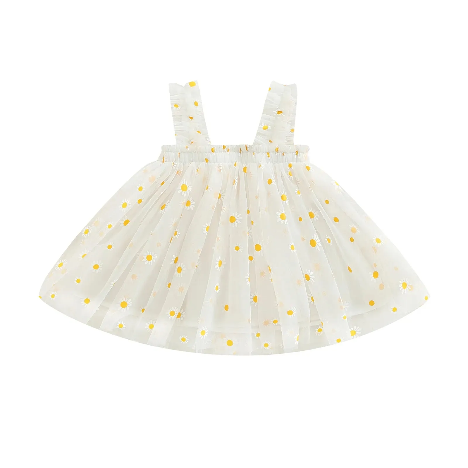 Baby 6M-5Y Toddler Kid Baby Girls Tulle Dress, Daisy Dresses For Girls Party Beach Holiday