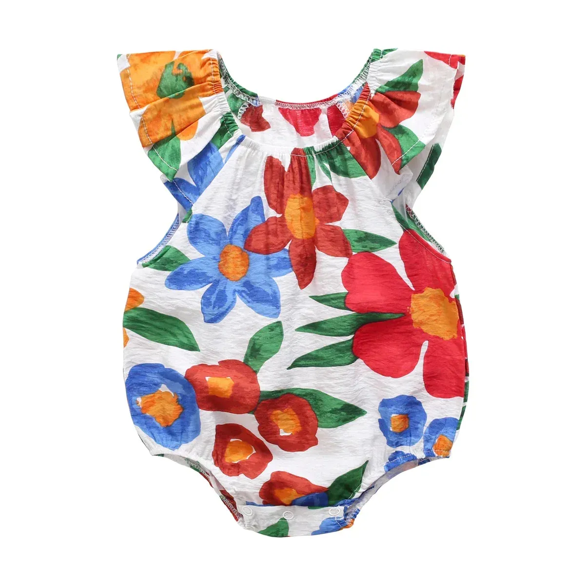 Baby Girl Cotton Bodysuit, Newborn Baby Romper