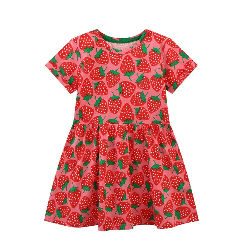 Baby Girls Strawberry Summer Casual Dress