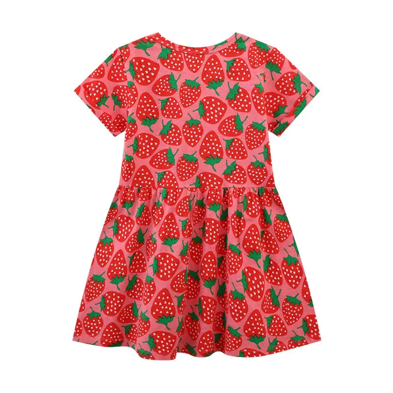 Baby Girls Strawberry Summer Casual Dress