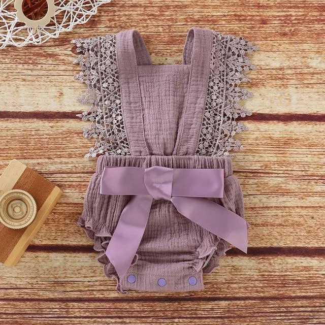 Baby Lace Cotton Romper