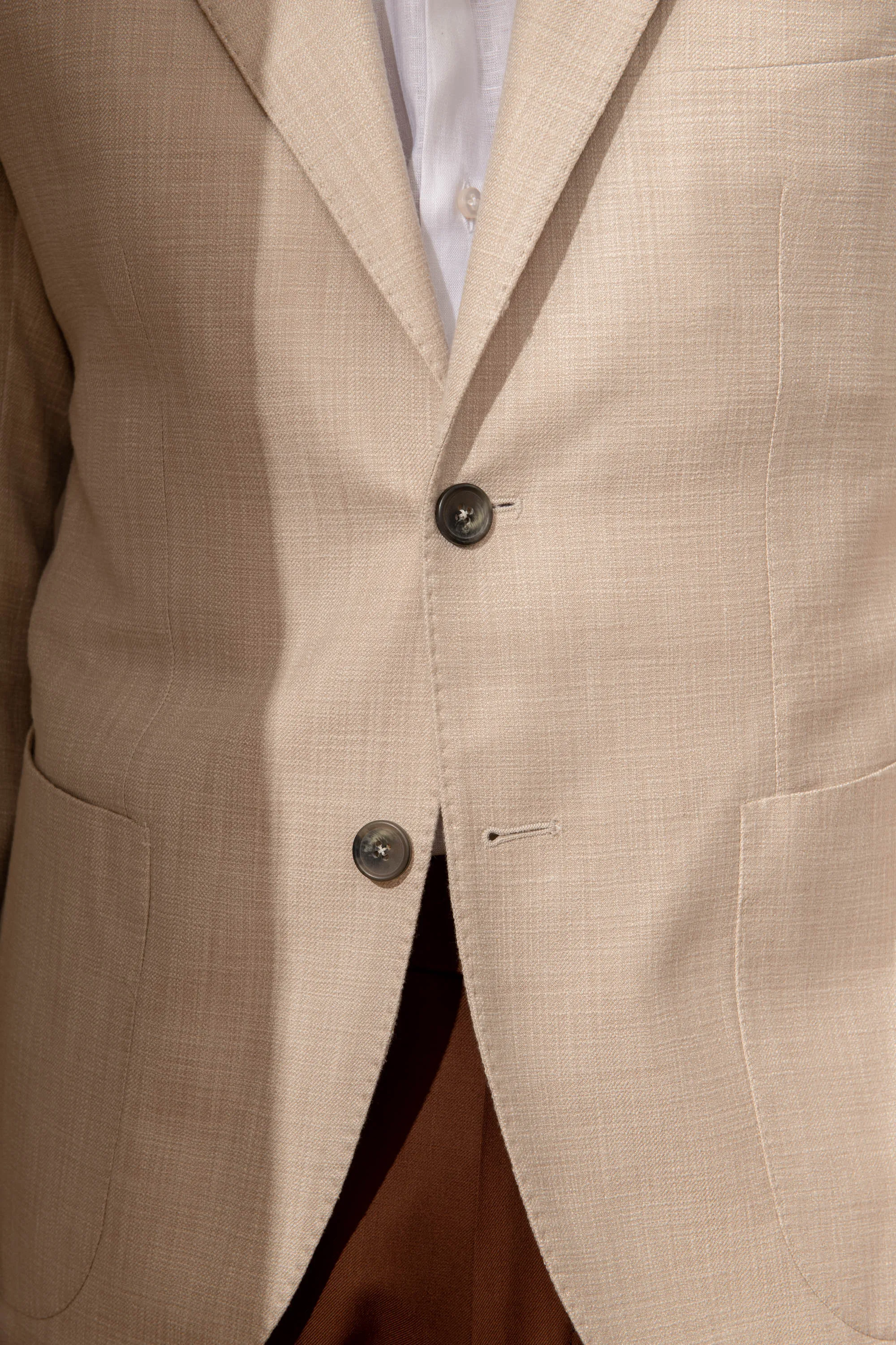 Beige jacket in Loro Piana fabric - Made in Italy