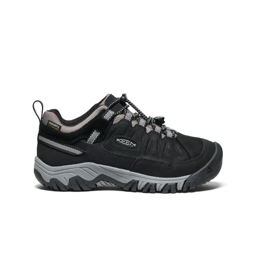 Big Kids' Targhee IV Waterproof Hiking Shoe  |  Black/Steel Grey