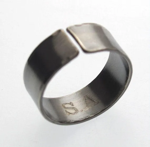 Black Silver Ring for Men