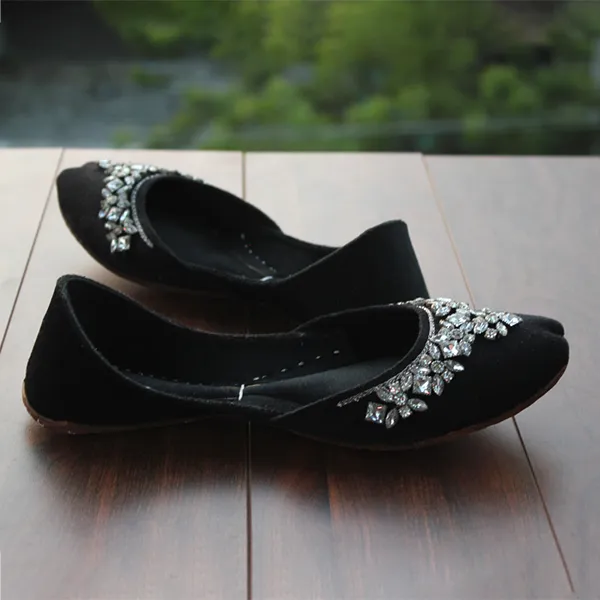 Black Velvet Khussa for women