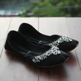 Black Velvet Khussa for women