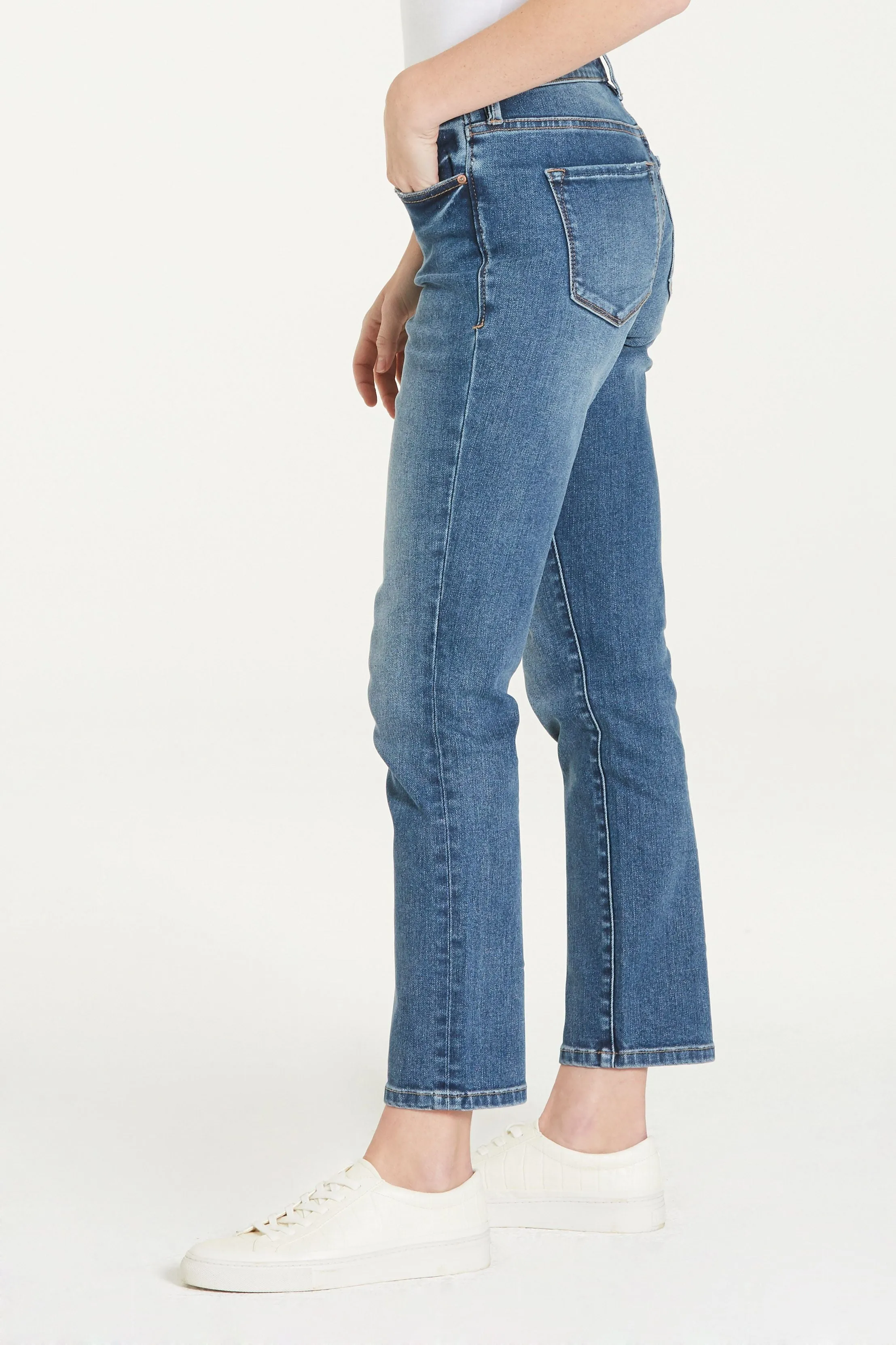 Blaire High Rise Ankle Slim Straight Jeans