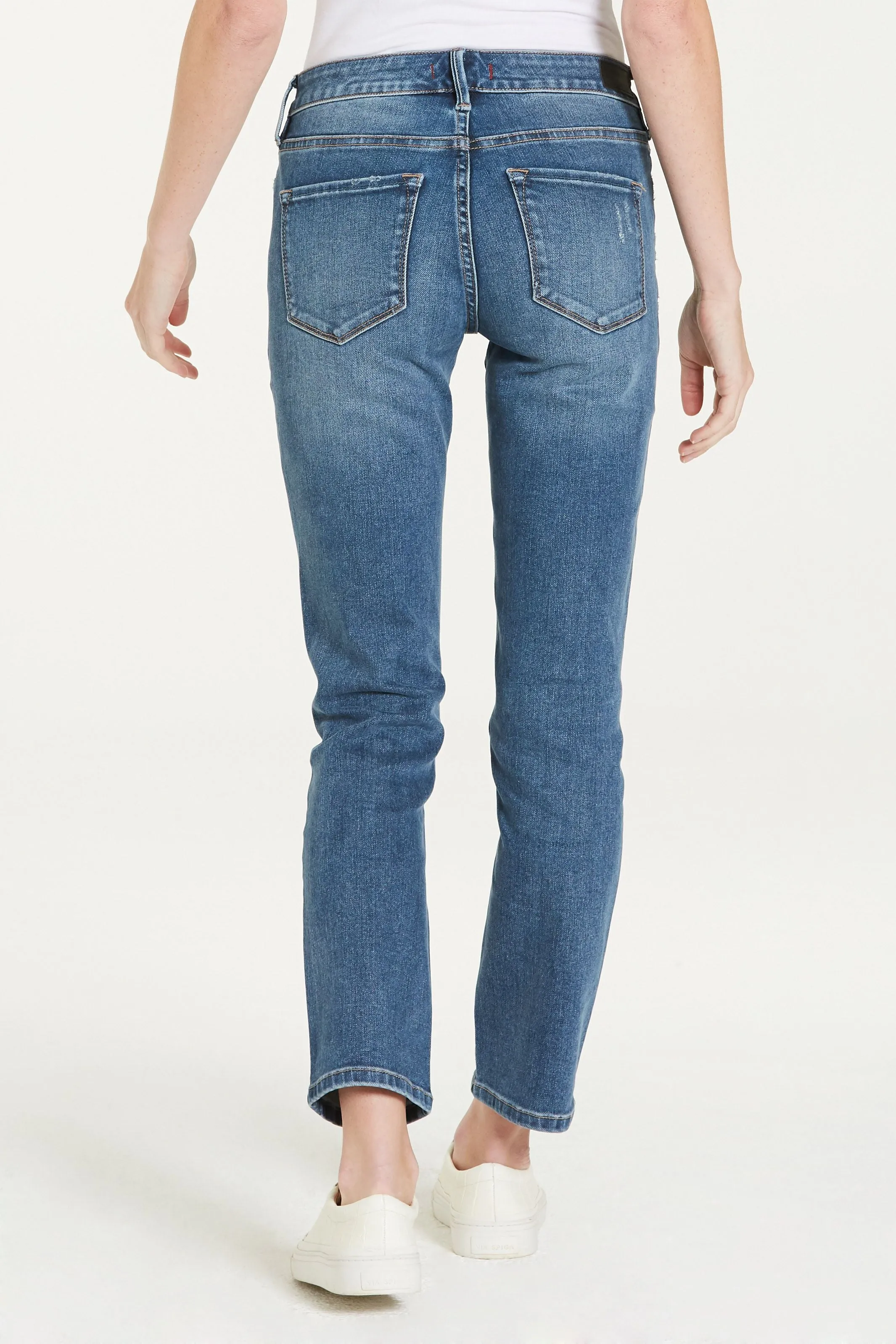 Blaire High Rise Ankle Slim Straight Jeans