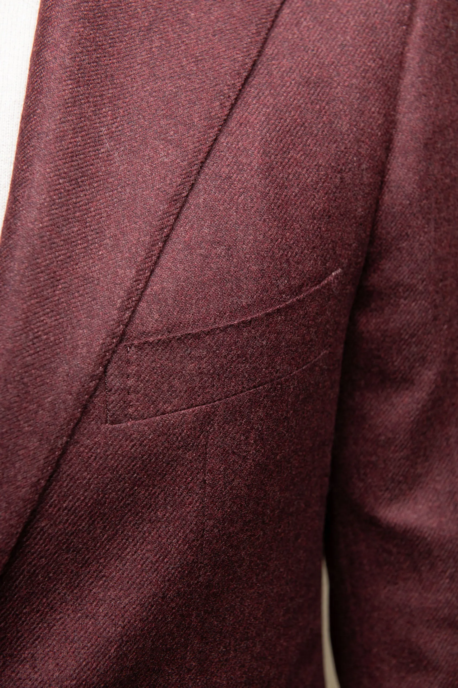 Bordeaux jacket in Loro Piana wool and cashmere - Made in Italy