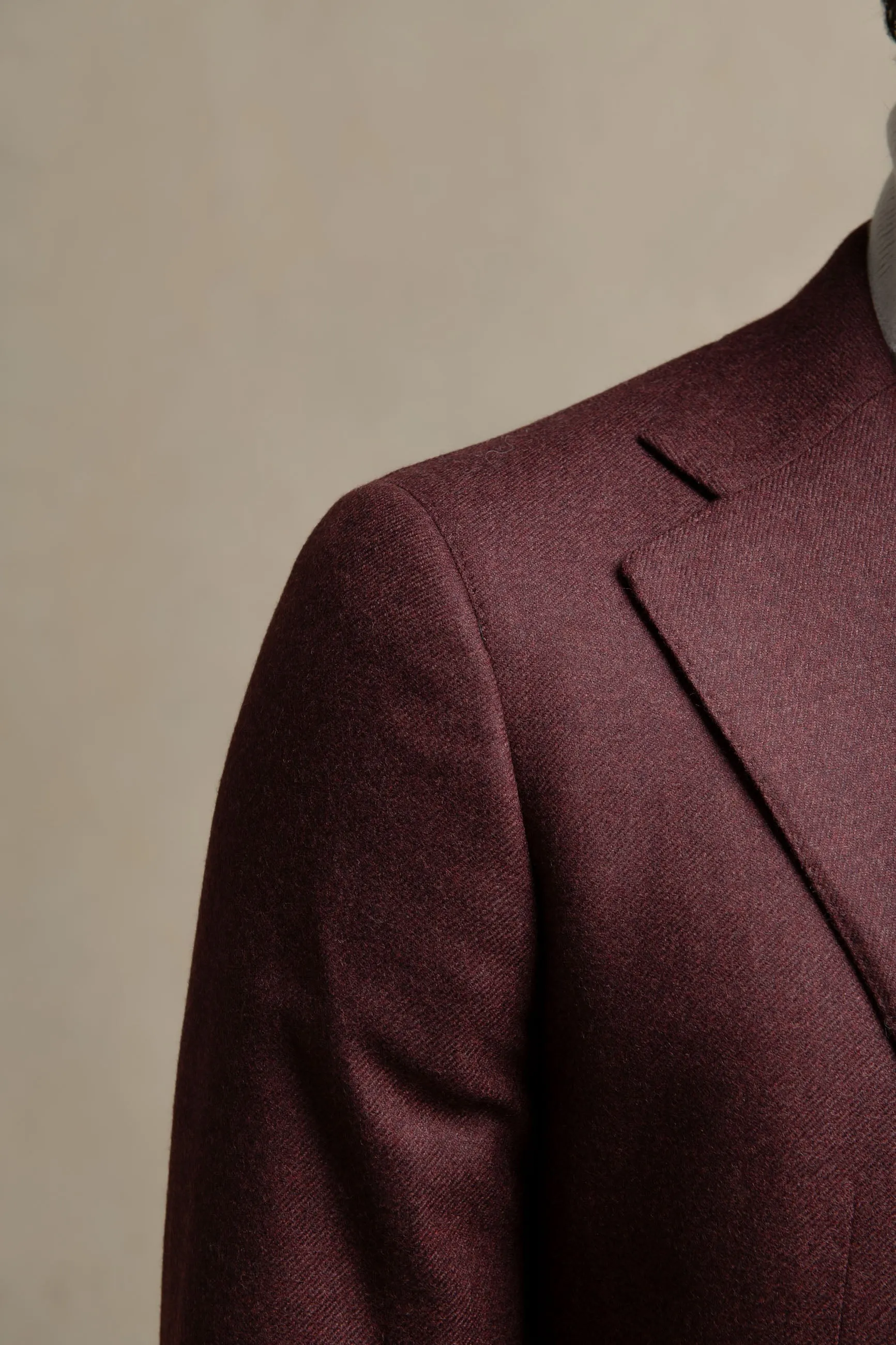 Bordeaux jacket in Loro Piana wool and cashmere - Made in Italy