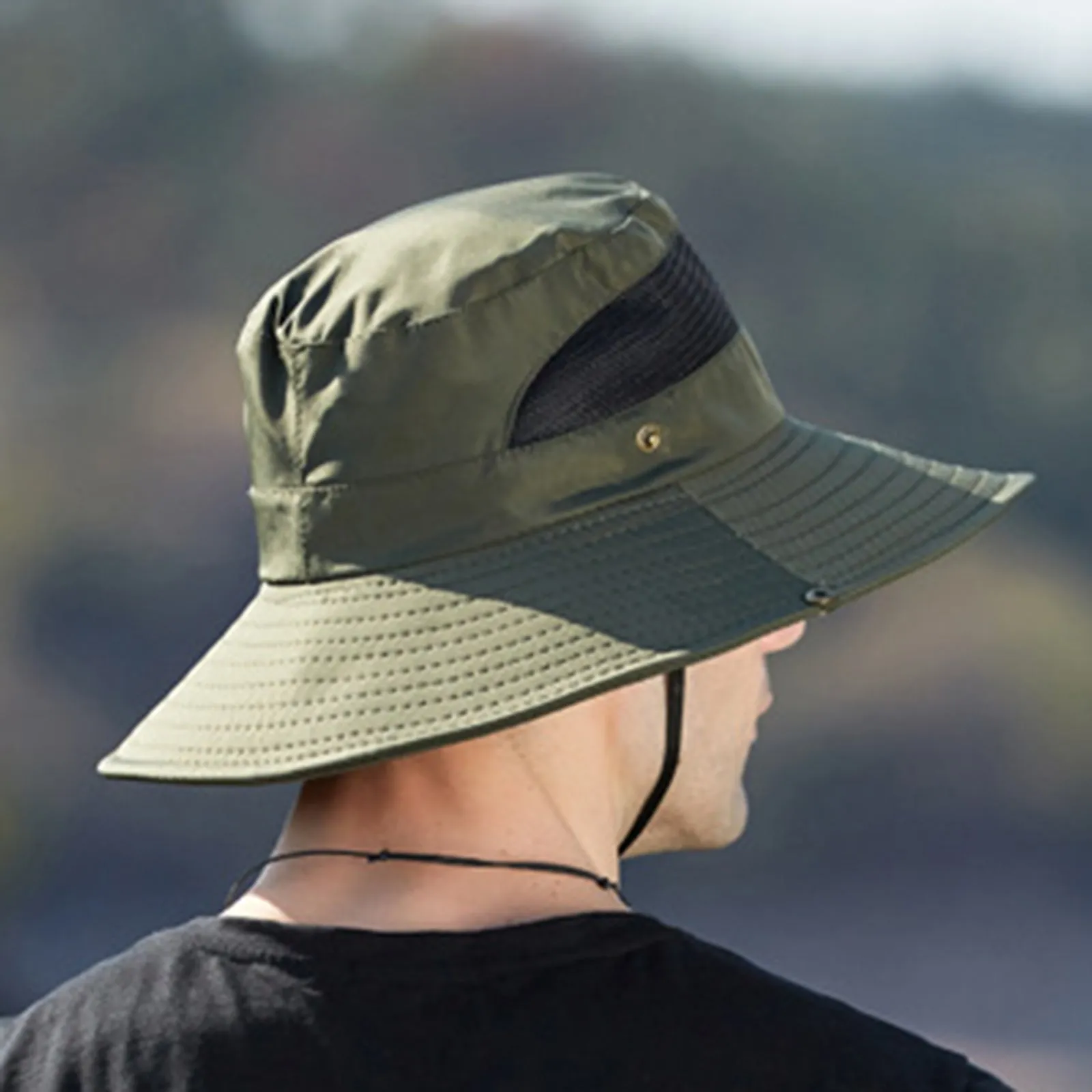 BREATHABLE MESH SUNSCREEN BUCKET HAT