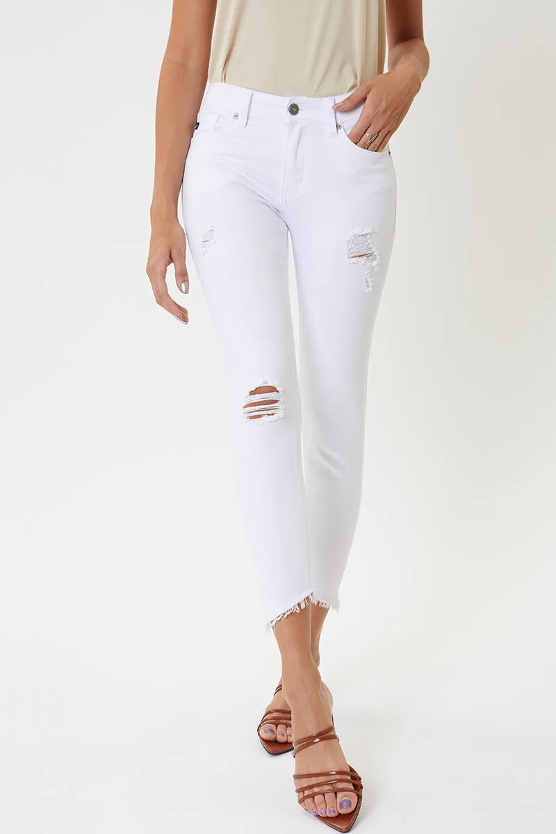 Brianna Mid Rise Ankle Skinny Jeans