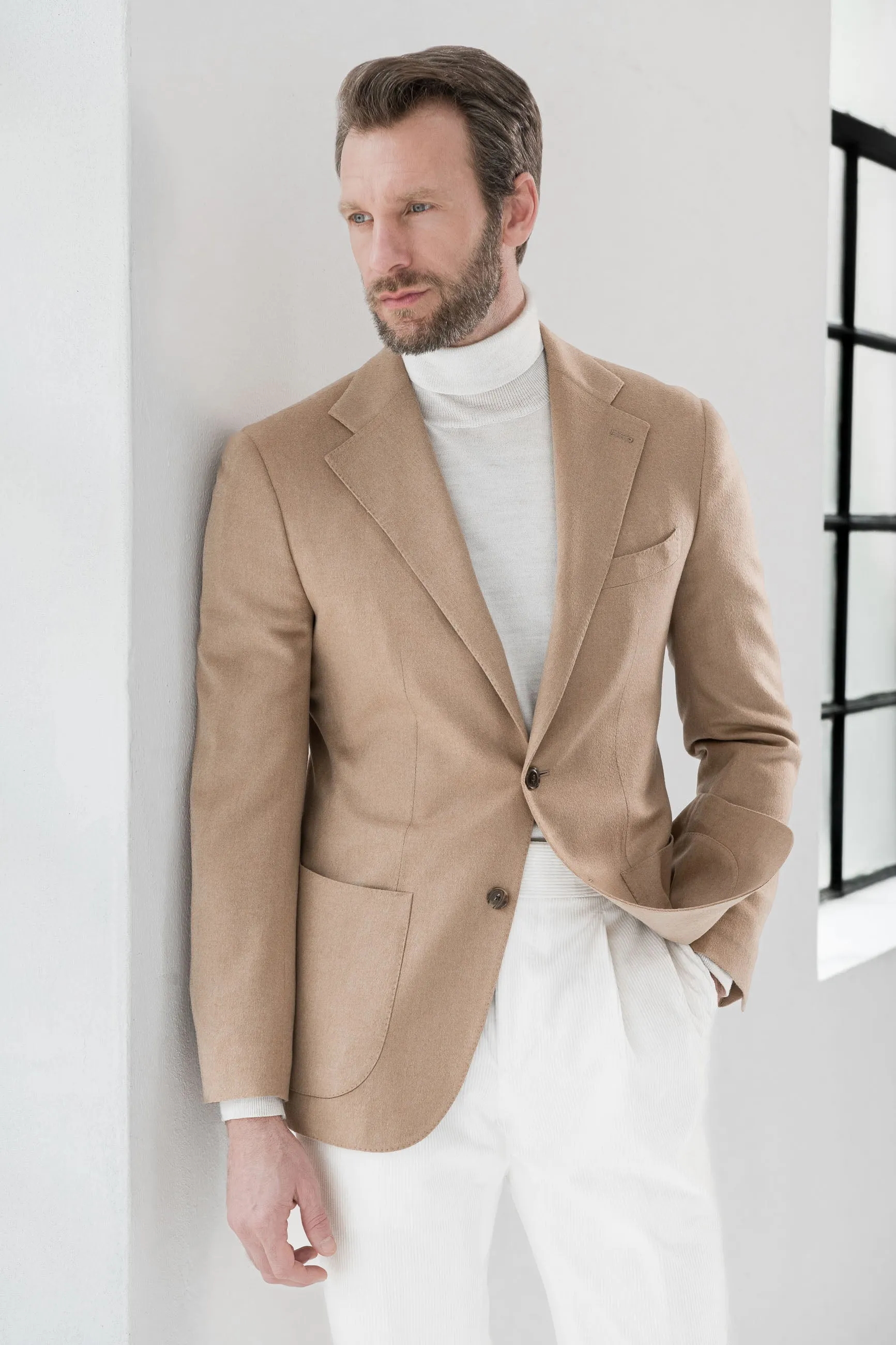 Camel Jacket in Loro Piana fabric - Made in Italy