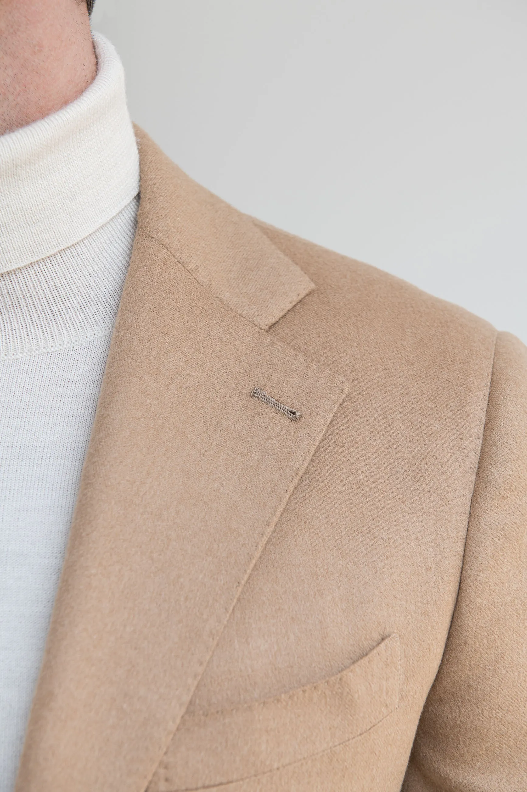 Camel Jacket in Loro Piana fabric - Made in Italy