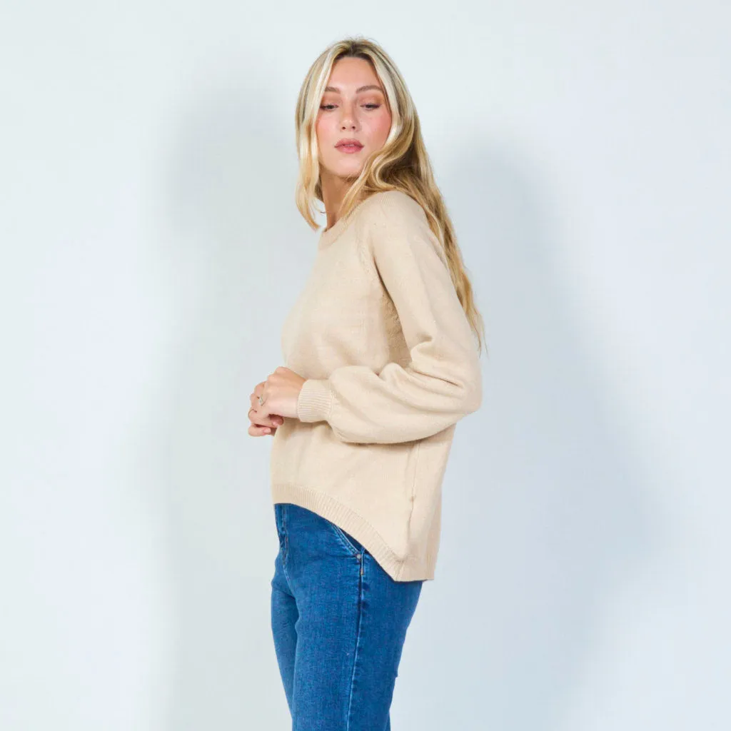 Casual high-low sweater wholesale