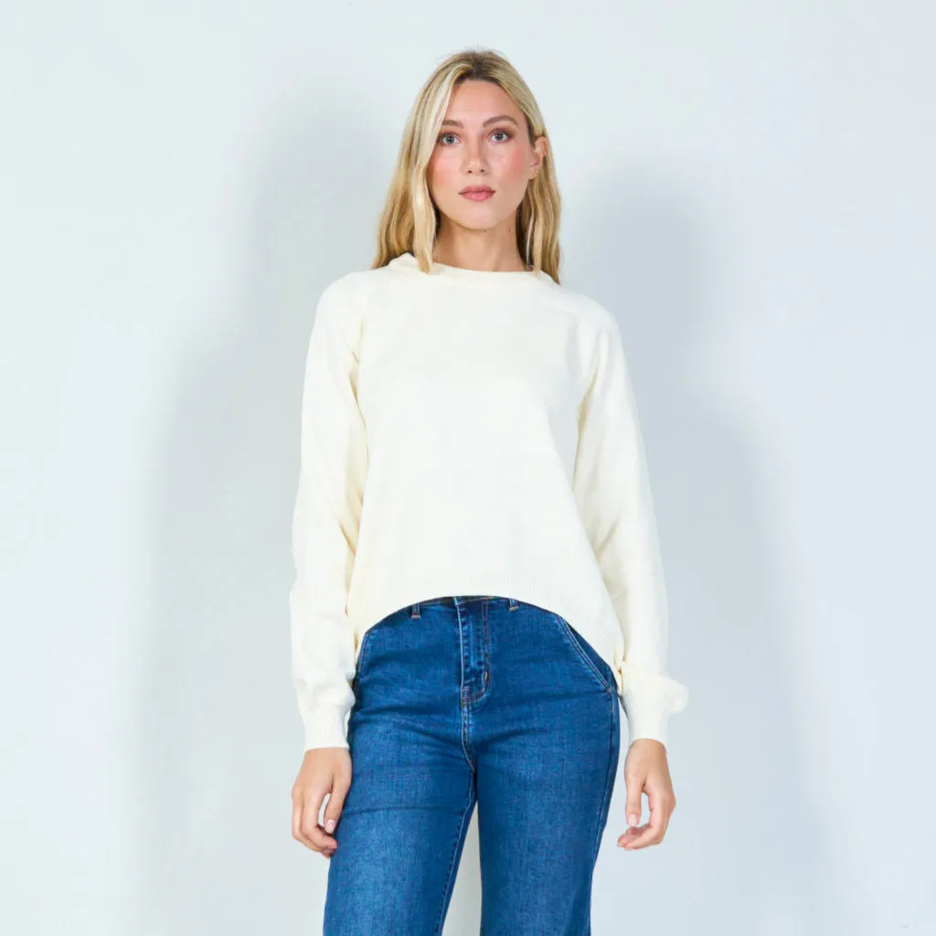 Casual high-low sweater wholesale