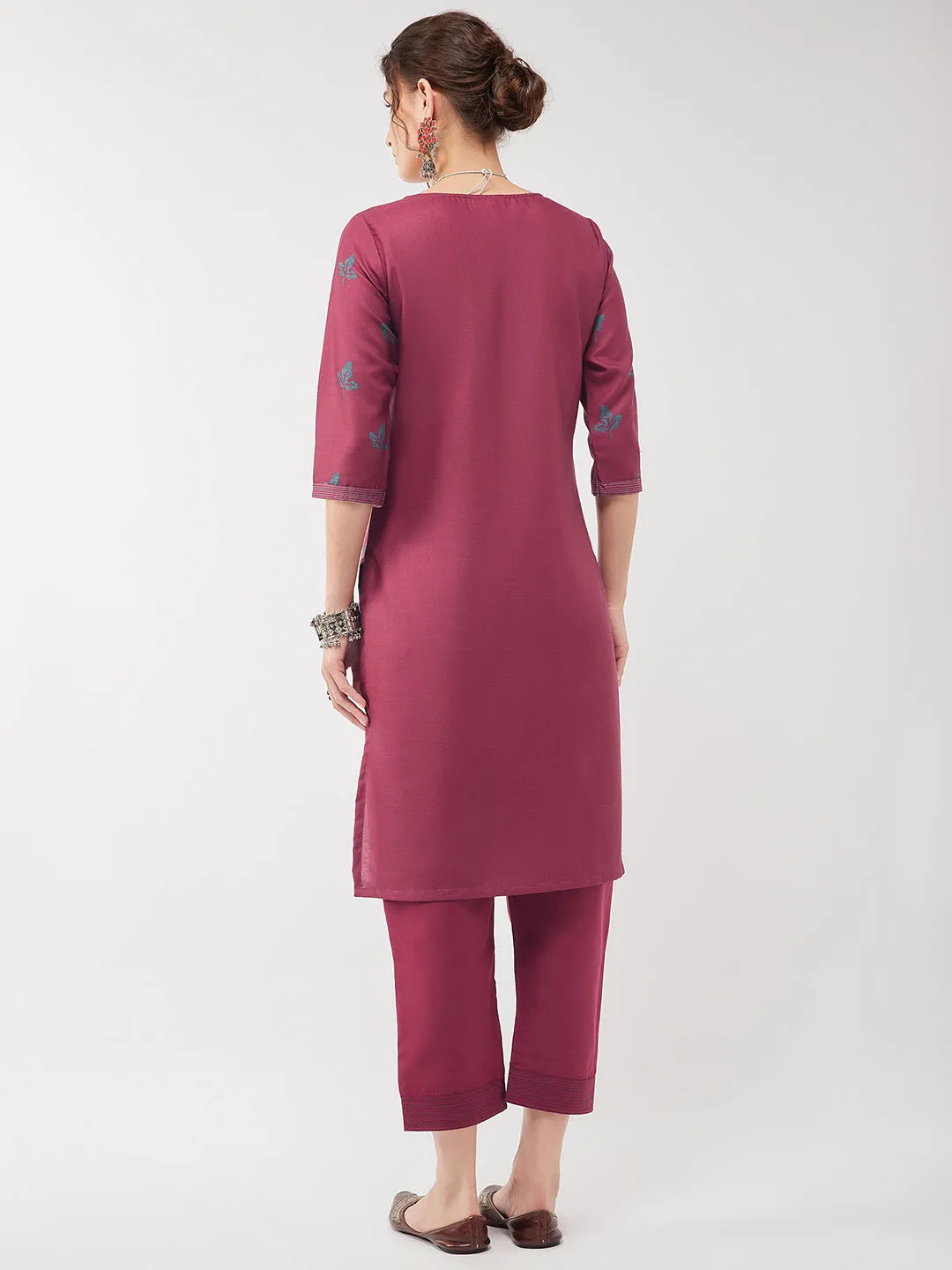 Casual Printed Kurta With Matching Pant Set