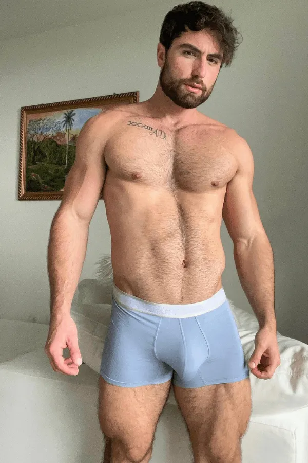 Classic Breathable Boxer Briefs - Light Blue