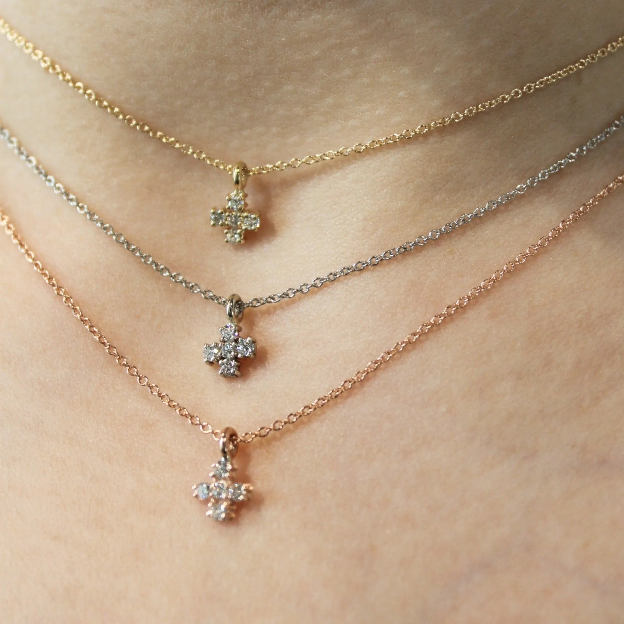 Classic Diamond Cross Necklace