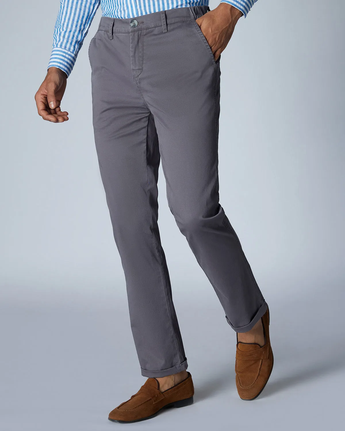 Cosmic Casual Stretch  Chinos - Grey