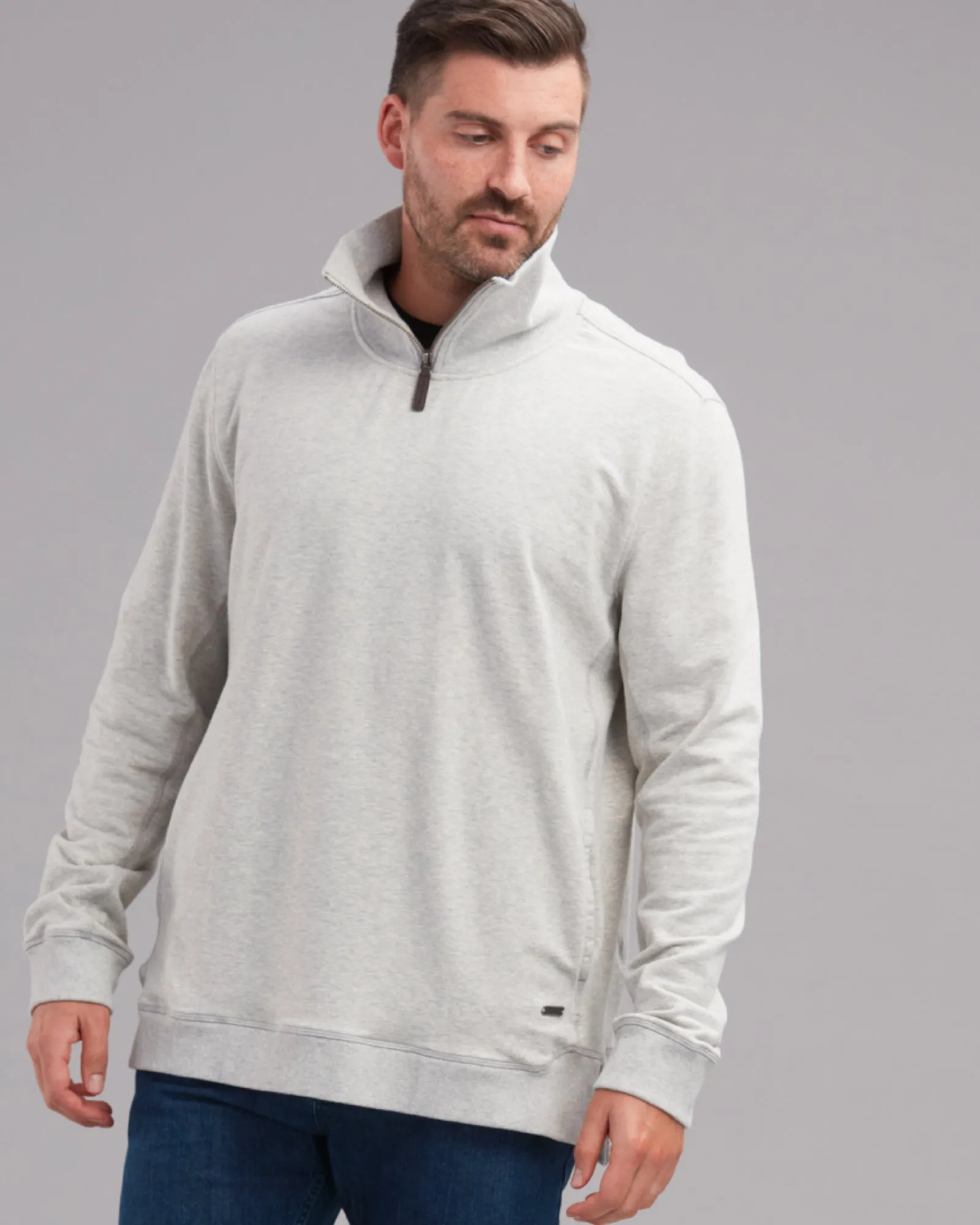 COTTON QTR  ZIP SWEATSHIRT