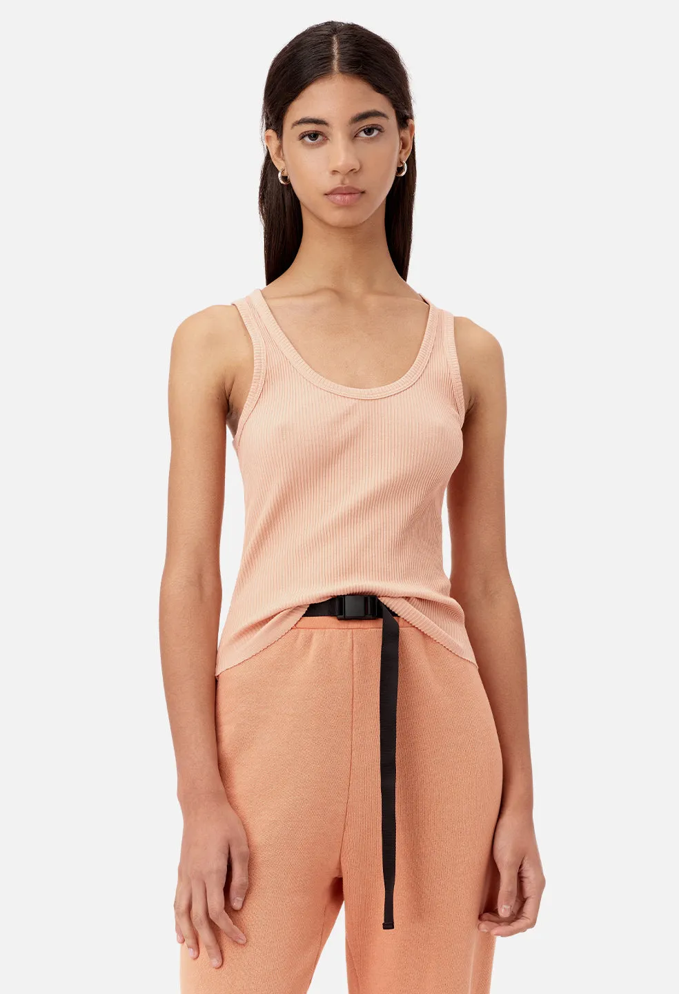 Cotton Rib Tank / Peach