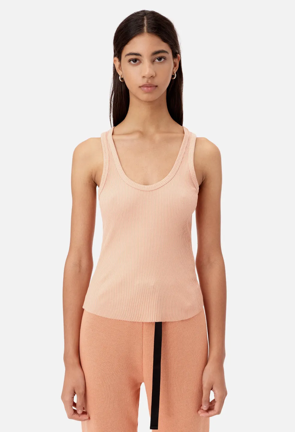 Cotton Rib Tank / Peach