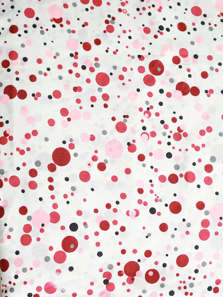 Crepe Digital Dot Printed Running material