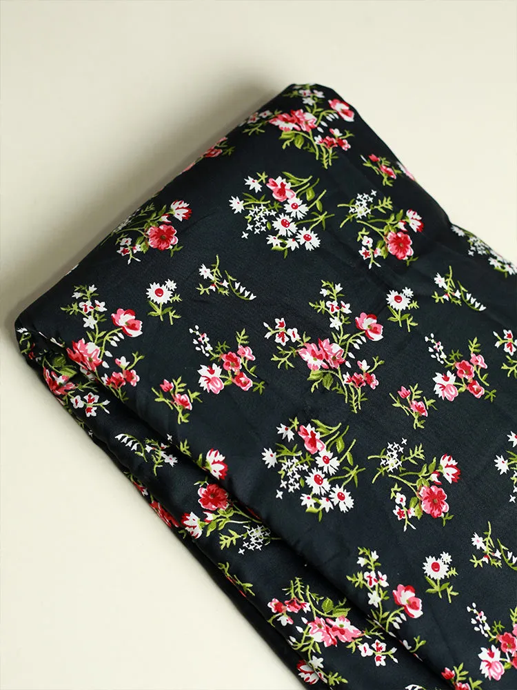 Crepe Digital Floral Printed Running material