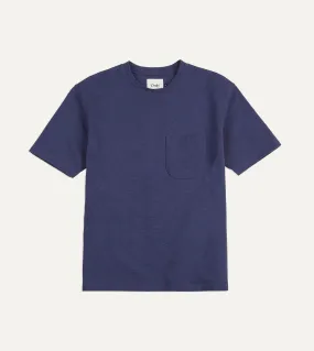 Dark Indigo Flamé Cotton Crew Neck Hiking T-Shirt