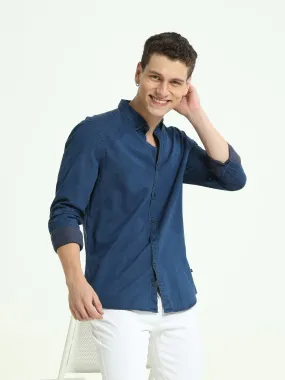 Deep Blue Sea Casual Denim Shirt for Men - Stylish and Comfortable Everyday Wear