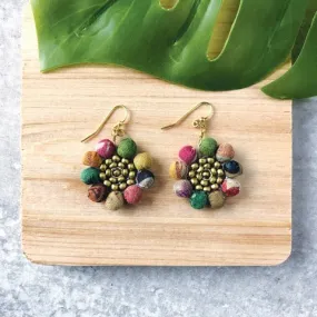 Fair Trade Flora Kantha Earrings