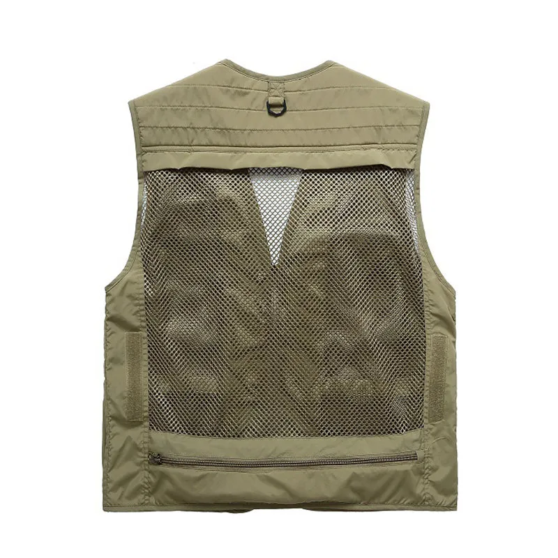 FISHING ZIPPERED THREE-DIMENSIONAL POCKET BREATHABLE VEST