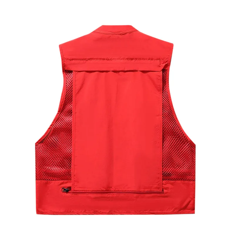 FISHING ZIPPERED THREE-DIMENSIONAL POCKET BREATHABLE VEST