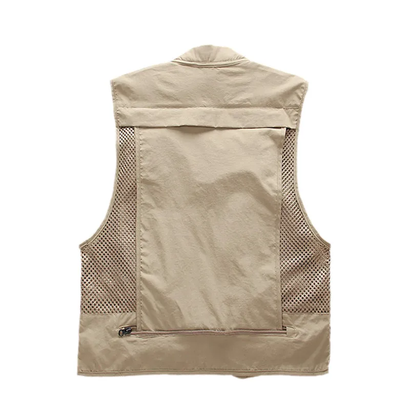 FISHING ZIPPERED THREE-DIMENSIONAL POCKET BREATHABLE VEST