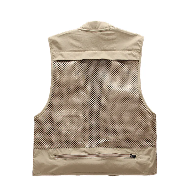 FISHING ZIPPERED THREE-DIMENSIONAL POCKET BREATHABLE VEST