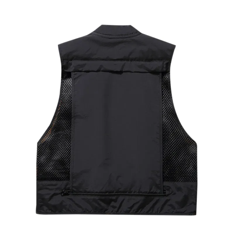 FISHING ZIPPERED THREE-DIMENSIONAL POCKET BREATHABLE VEST