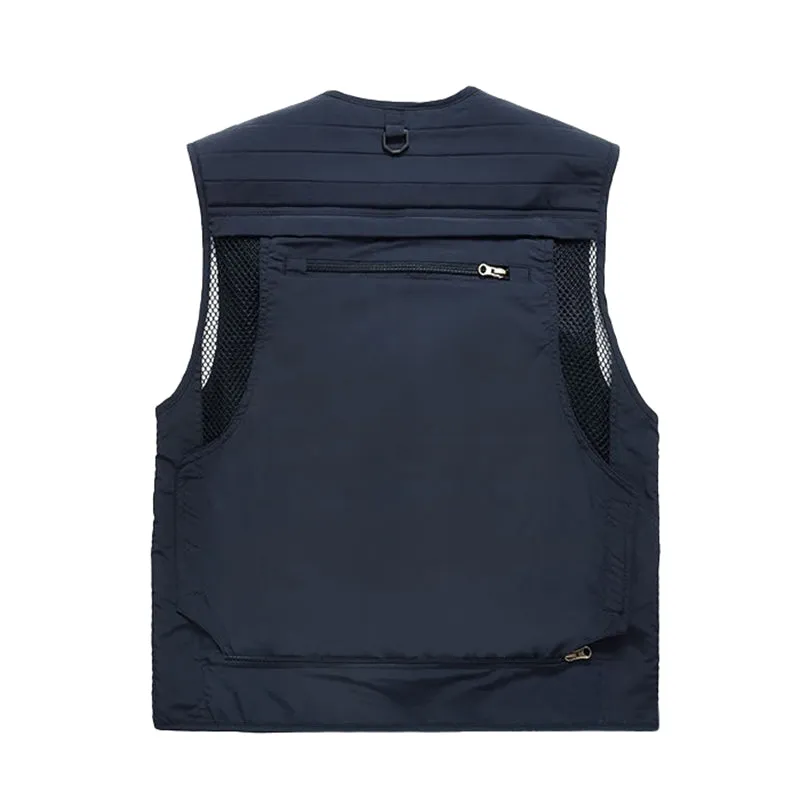 FISHING ZIPPERED THREE-DIMENSIONAL POCKET BREATHABLE VEST