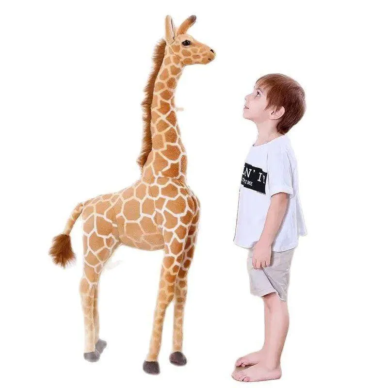 Giant simulation giraffe plush toy doll indoor bar lobby room decoration ornaments realistic animal photography model toy Gift