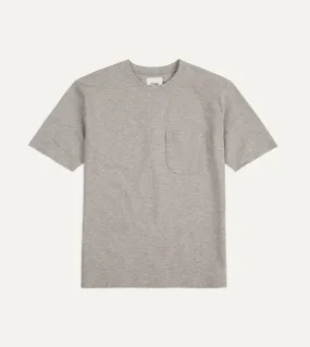 Grey Flamé Cotton Crew Neck Hiking T-Shirt