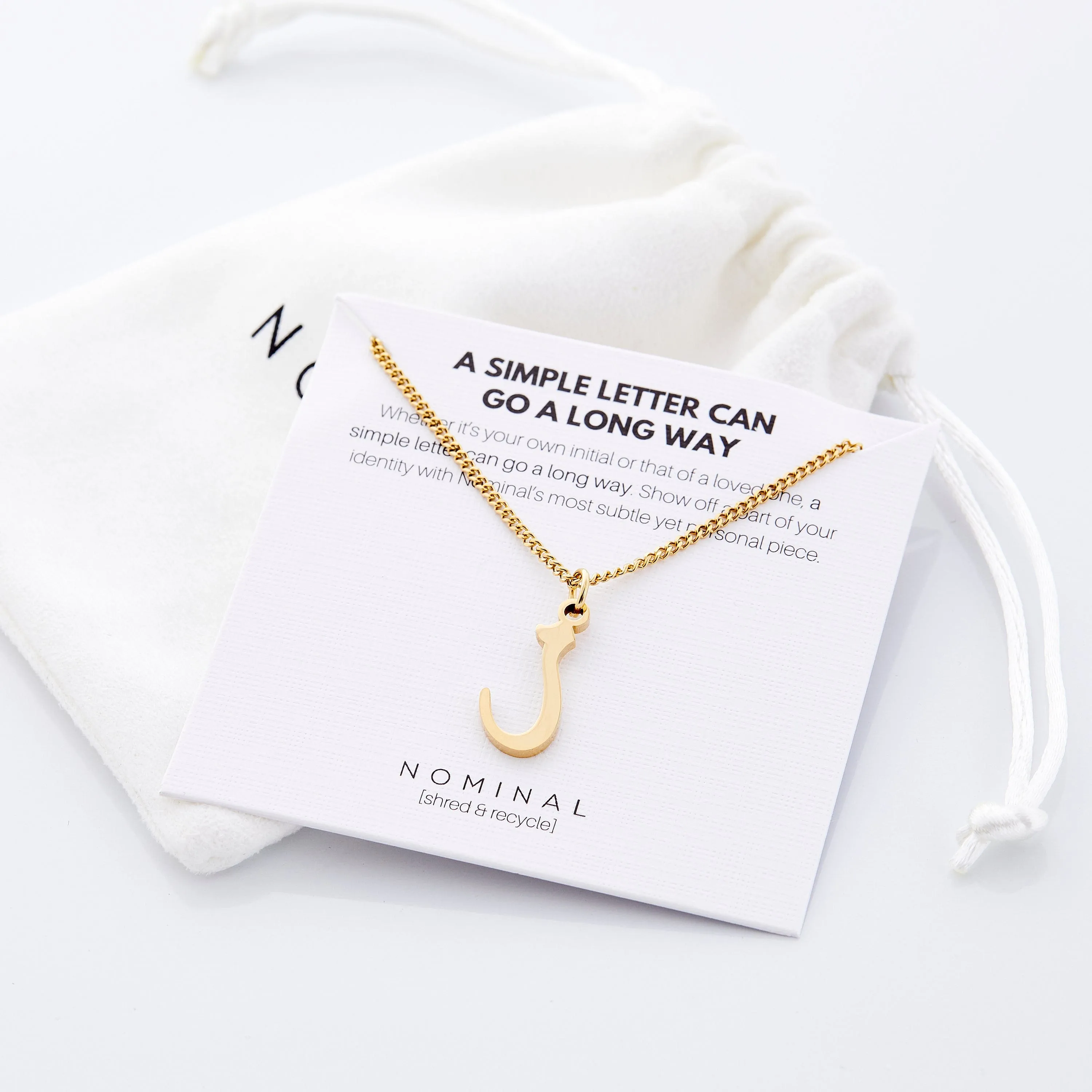 Hanging Arabic Letter Necklace | Women