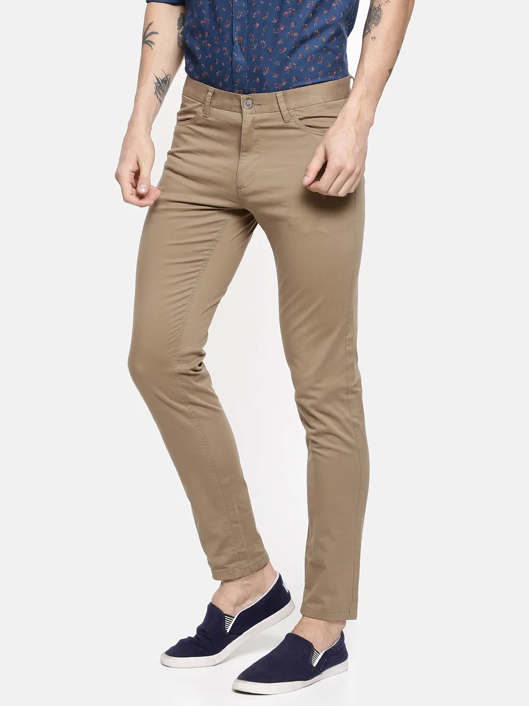 JDC Casual Solid Trouser-Light Olive