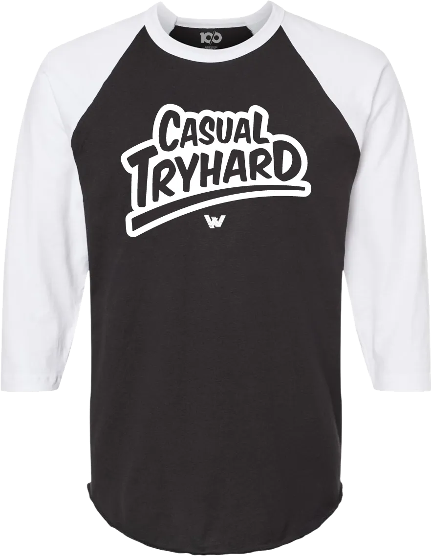 JUSTIN WONG - 'Casual Tryhard' Raglan Shirt - Black